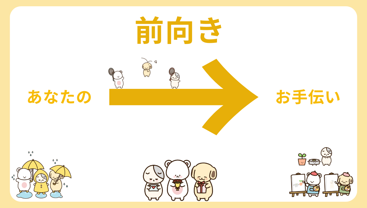 あなたの「前向き」お手伝い